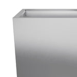 ZNTS Garden Planter 45x45x75 cm Galvanised Steel 851104