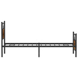 Bed Frame without Mattress Smoked Oak 80x200 cm Engineered Wood 4106752