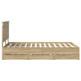 Bed Frame with Drawer Sonoma Oak 120 x 190 cm Engineer Wood 3411140