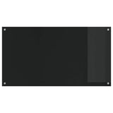 Kitchen Backsplash Black 110 x 60 cm Tempered Glass 42001300