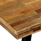 ZNTS Dining Table Reclaimed Teak and Steel 180x90x76 cm 245415