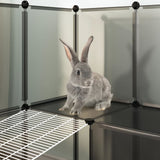 Small Animal Cage Black 143x107x93 cm PP and Steel 340569