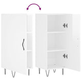 Sideboard High Gloss White 34.5x34x90 cm Engineered Wood 828534