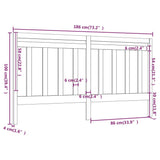 Bed Headboard Grey Solid pine wood Large Bed Headboard 817807