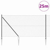 Welded Wire Fence with Spikes 25 x 1.2 m 3351198