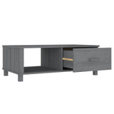 Coffee Table HAMAR Dark Grey 100x55x35 cm Solid Wood Pine 340454