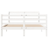 Bed Frame with Headboard without Mattress White 140x200 cm 3306646