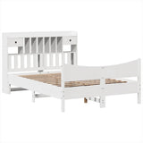 Bed Frame without Mattress White 140x200 cm Solid Wood Pine 3323378