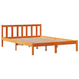Bed Frame with Headboard without Mattress Wax Brown 140x200 cm 3305779