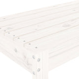Garden Bench White Solid Pine Wood 2-Seater Durable 825087