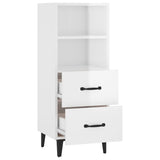 Sideboard High Gloss White 34.5x34x90 cm Engineered Wood 812372