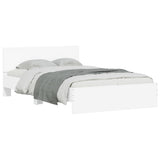 Bed Frame White Engineered Wood, Plywood Small Double Durable 3207511