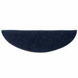 Stair Mats Self-adhesive 30 pcs 56x17x3 cm Navy Half Round 3365689