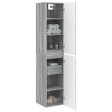 Wall-mounted Bathroom Cabinet Grey Sonoma 33 x 34.5 x 160 cm 890518