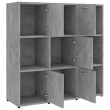 Book Cabinet Concrete Grey 90x30x90 cm Engineered Wood 802934