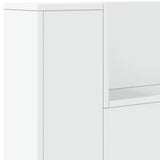 Headboard Cabinet with LED White 180 x 16.5 x 103.5 cm 8006544