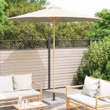 Garden Parasol Cream White 270 x 260 cm Bamboo 4108083