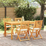 Folding Chair 4 pcs White 49 x 57.5 x 92cm Solid Acacia wood 3329123