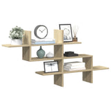 Wall Shelf Sonoma Oak 124.5x18x60.5 cm Engineered Wood 853265