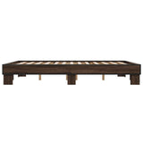 Bed Frame without Mattress Brown Oak 150x200 cm King Size 3280236