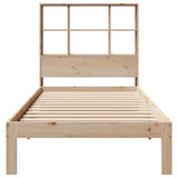Bookcase Bed without Mattress 90x190 cm Single Solid Wood Pine 3322548