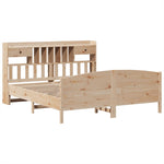 ZNTS Bookcase Bed without Mattress 180x200 cm Super King Solid Wood Pine 3323134