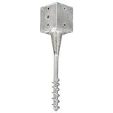 Ground Spikes 2 pcs Silver 12x12x56 cm Galvanised Steel 145443