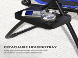 Zero Gravity Lounger Chair, Folding Reclining Patio Chair with Shade Cover, Padded Seat, Cup Holder, T3398P328461