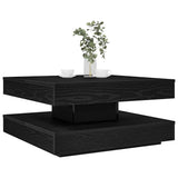 Coffee Table 360-Degree Rotatable Black 70x70x34.5 cm 858480