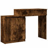 Dressing Table with LED Smoked Oak 115x37x110.5 cm 848231