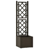Garden Raised Bed with Trellis and Self Watering System Mocha 313964