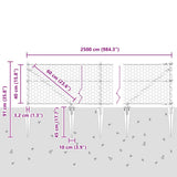 Welded Wire Fence with Spikes 25 x 0.4 m 3353222