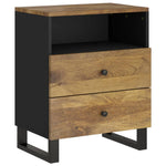 ZNTS Bedside Cabinet 50x33x62 cm Solid Wood Mango&Engineered Wood 350667