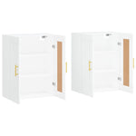 Wall Mounted Cabinets 2 pcs White Engineered Wood 3198001
