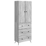 Cabinet Set 2 pcs Grey Sonoma 66 x 34.5 x 90 cm Engineered Wood 3416886