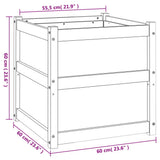 Garden Planter Wax Brown 60x60x60 cm Solid Wood Pine 837428
