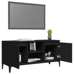 TV Cabinet with Metal Legs Black 103.5x35x50 cm 805969