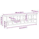 Wall-Mounted Coat Rack with Shelf Sonoma Oak 100 x 16 x 26 cm 874325