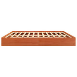 Bed Frame without Mattress Wax Brown 180x200 cm Super King Solid Wood Pine 844815