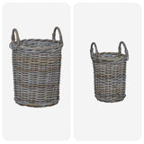 Planter Basket with Storage 2 pcs Grey 42020957