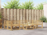 Outdoor Sofa Set 7 pcs White 59 x 59 x 37 cm Solid Acacia Wood 3387298