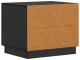 Bedside Table 2 pcs Black 43 x 34.5 x 47 cm Engineered Wood 895258