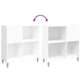 Record Cabinet White 84.5x38x89 cm Engineered Wood 831989
