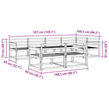 Outdoor Sofa Set 7 pcs Natural Solid Acacia Wood 3367707
