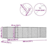 Dog Cage Silver 800 x 200 x 200 cm Galvanised Steel 3368311