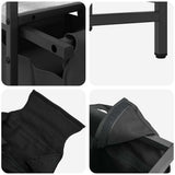 Laundry Basket 3 Compartments with Shelf Grey Sonoma 859063