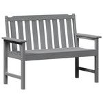Garden Bench with Cushion Light Grey 120 x 59 x 88cm HDPE 42006603
