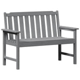 Garden Bench with Cushion Light Grey 120 x 59 x 88cm HDPE 42006603