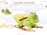 Kids Rocking Horse, Plush Ride-On Dinosaur Seat, with Seat Safety Belt, 32 Songs, Ride-On Horse T3398P347995