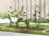 Garden Fence 3 pcs Black 110 x 40 cm Steel 42021362